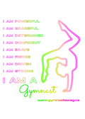 I Am a Gymnast Sticker Sheet